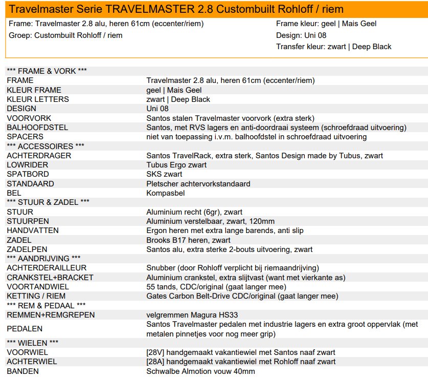 Santos Travelmaster 2.8 Geel / Deep Yellow Heren - Afbeelding 14