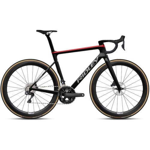 Ridley Falcn RS Ultegra DI2 Carbon/Silver/Candy Red Metallic Heren
