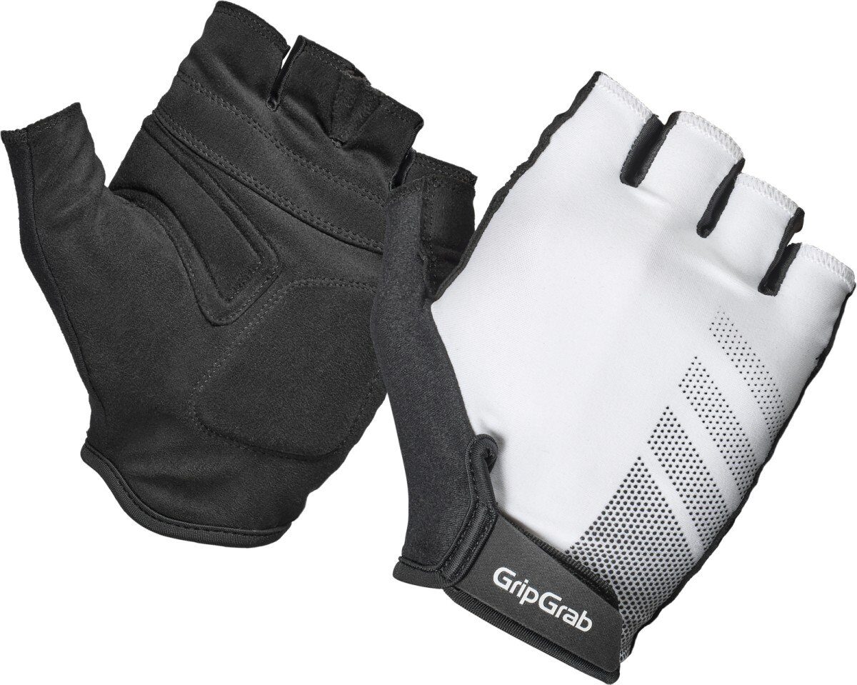 GripGrab RIDE Lite korte-vinger zomer fietshandschoenen met padding - S/White